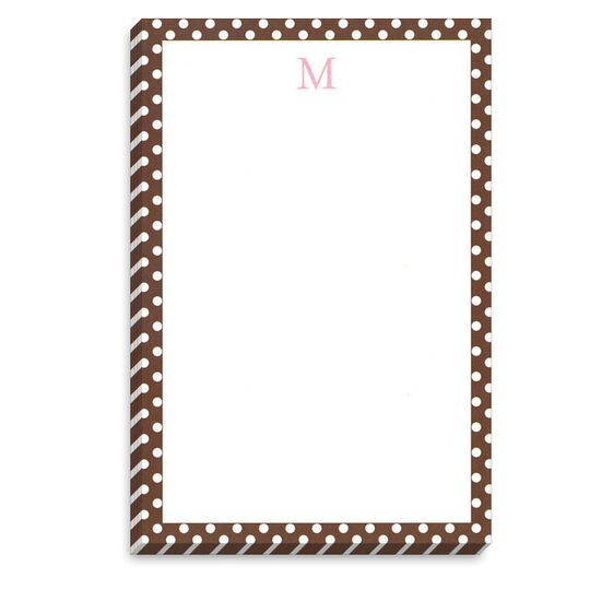 Brown Polka Dot Notepad